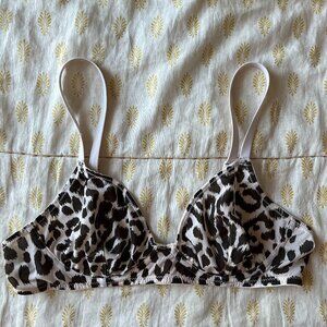 J.Crew Leopard Print Microfiber Underwire Bra 34B